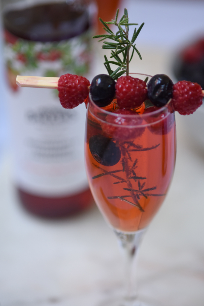 Redcurrant, Cranberry & Pomegranate Bellini - Lisa Eats World